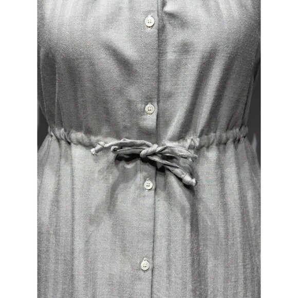 Gallego Desportes Gray Wool Oversized Victorian Style Long Sleeve Dress Women M - Picture 6 of 15